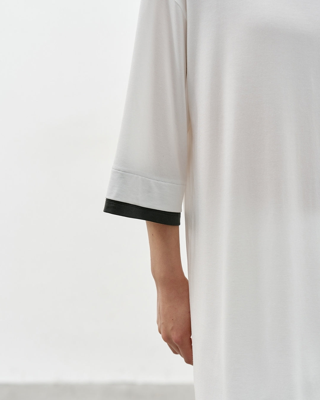 oversized two-tone t-shirt 2color【NINE0327】