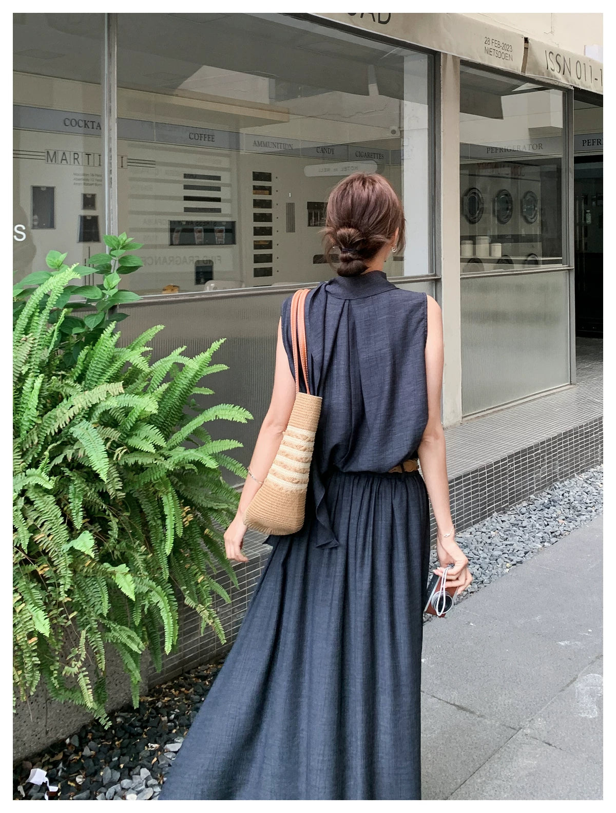frill stand collar top setup 1color 【NINE7116】