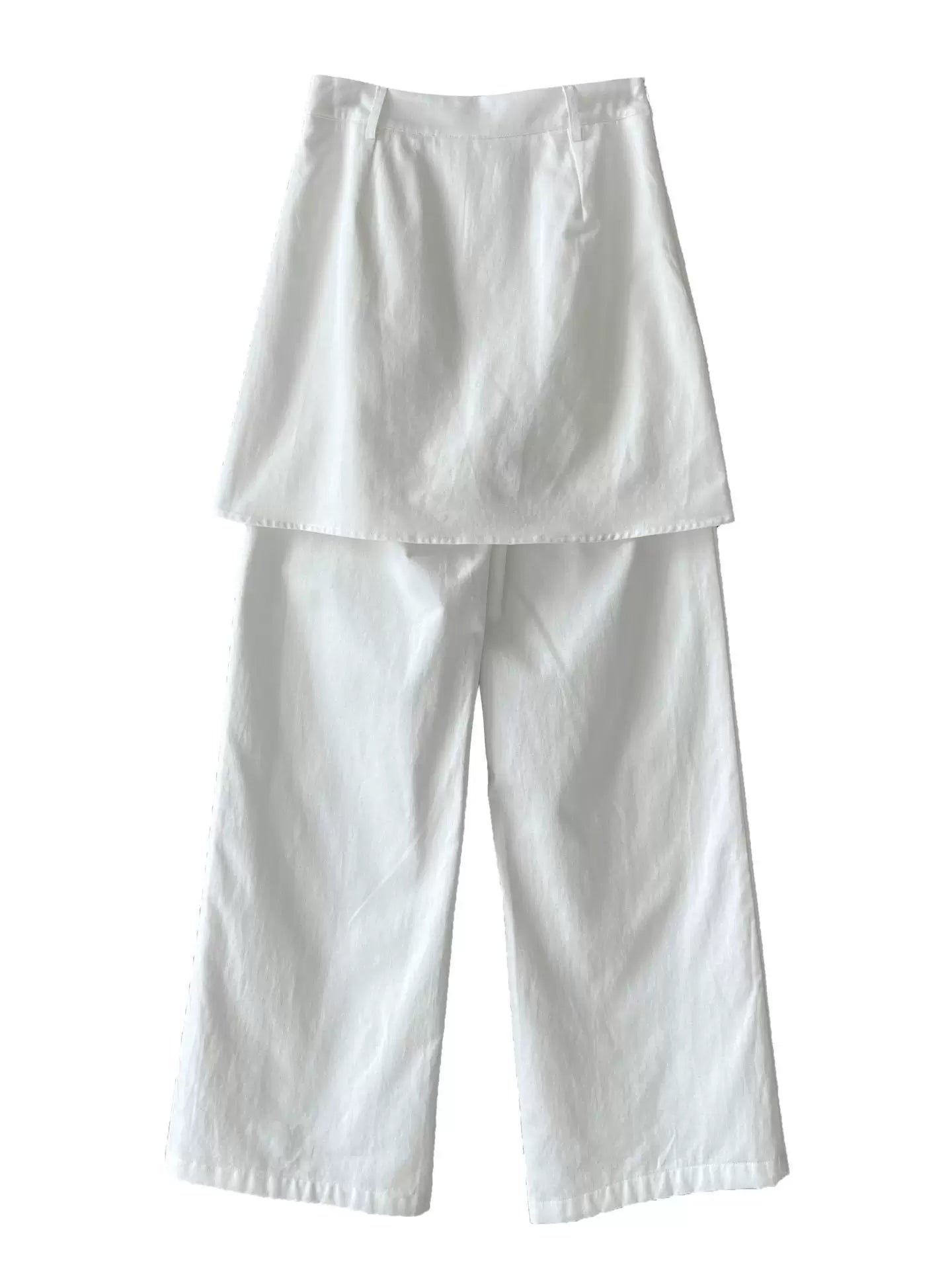 skirt layered wide leg pants 2color 【NINE7074】