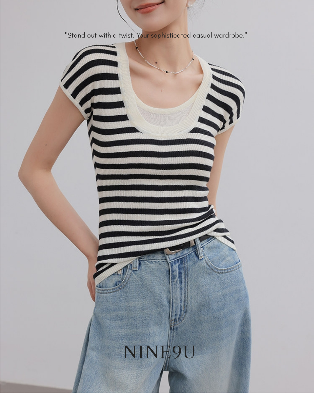 fake layered slim tops 3color【NINE0217】