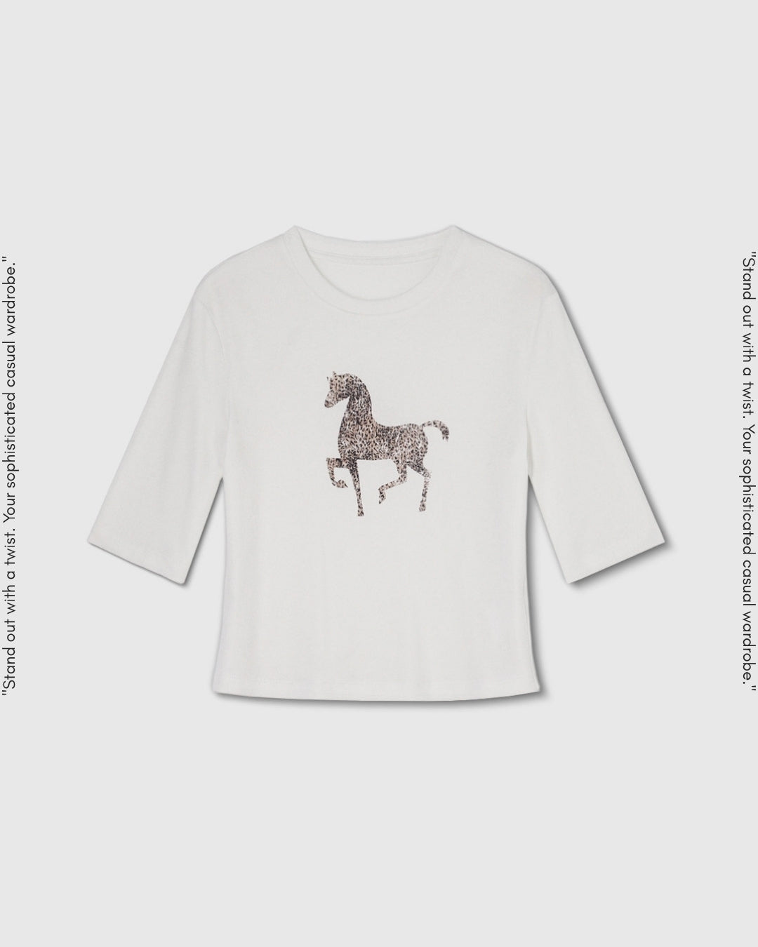 leopard horse print t-shirt【NINE0340】