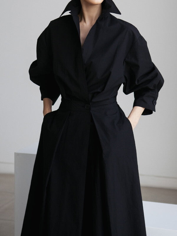 flare classy neat long-one-piece 2color【NINE7501】