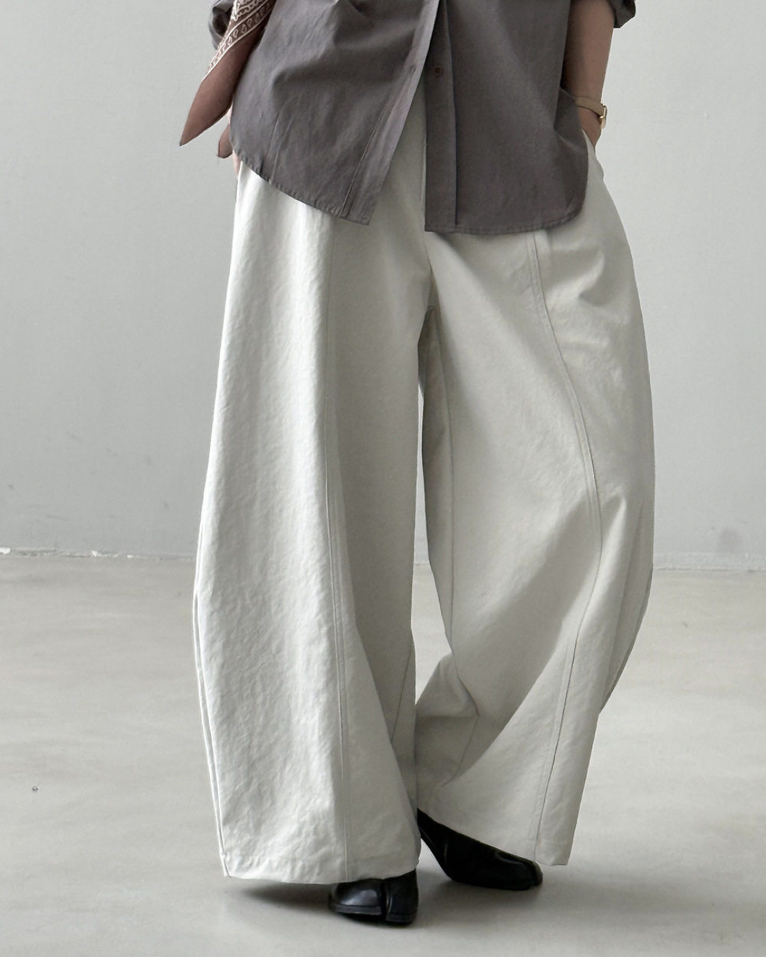 center seam wide leg pants 4color 【NINE7320】