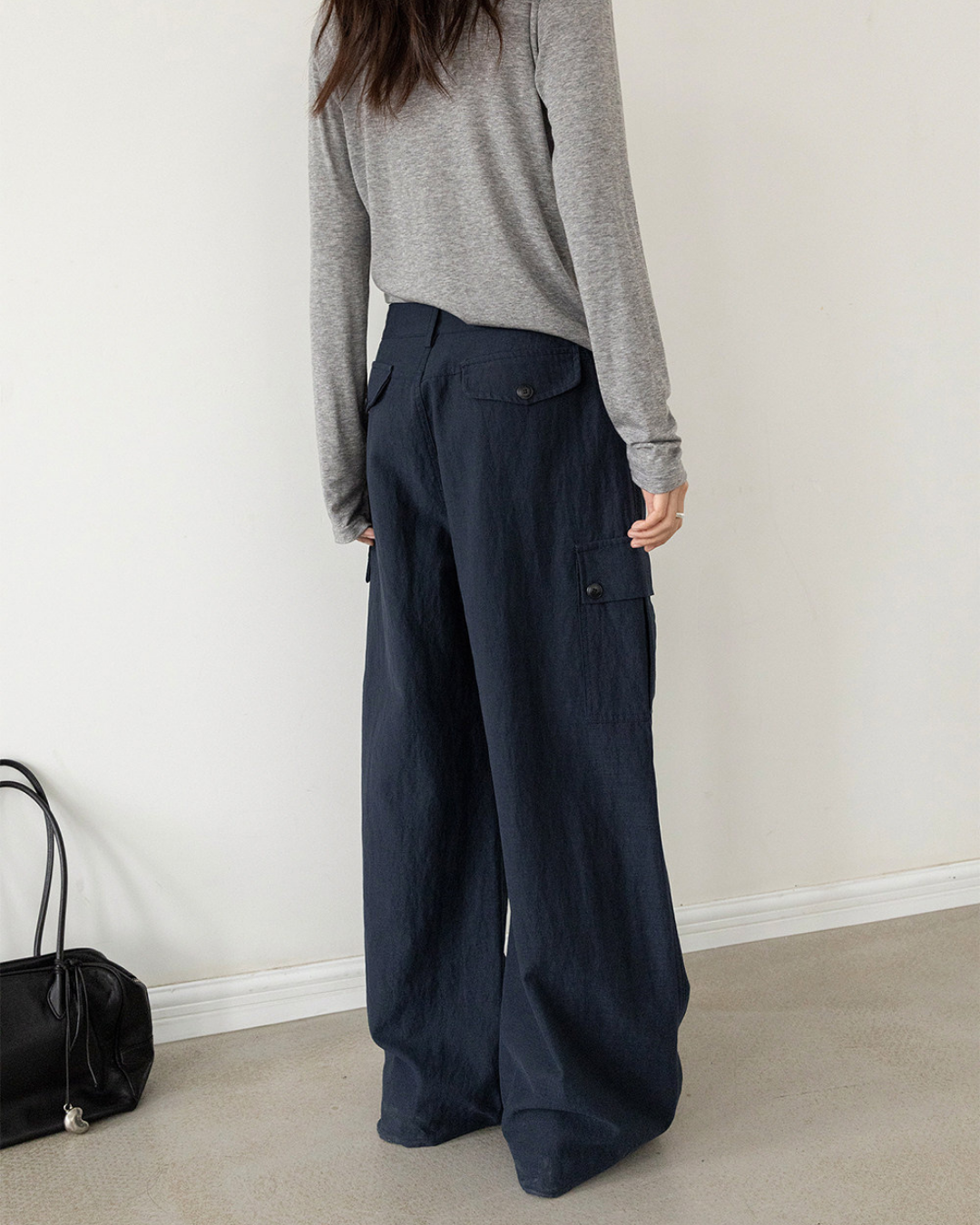 casual cargo wide leg pants 3color 【NINE7289】