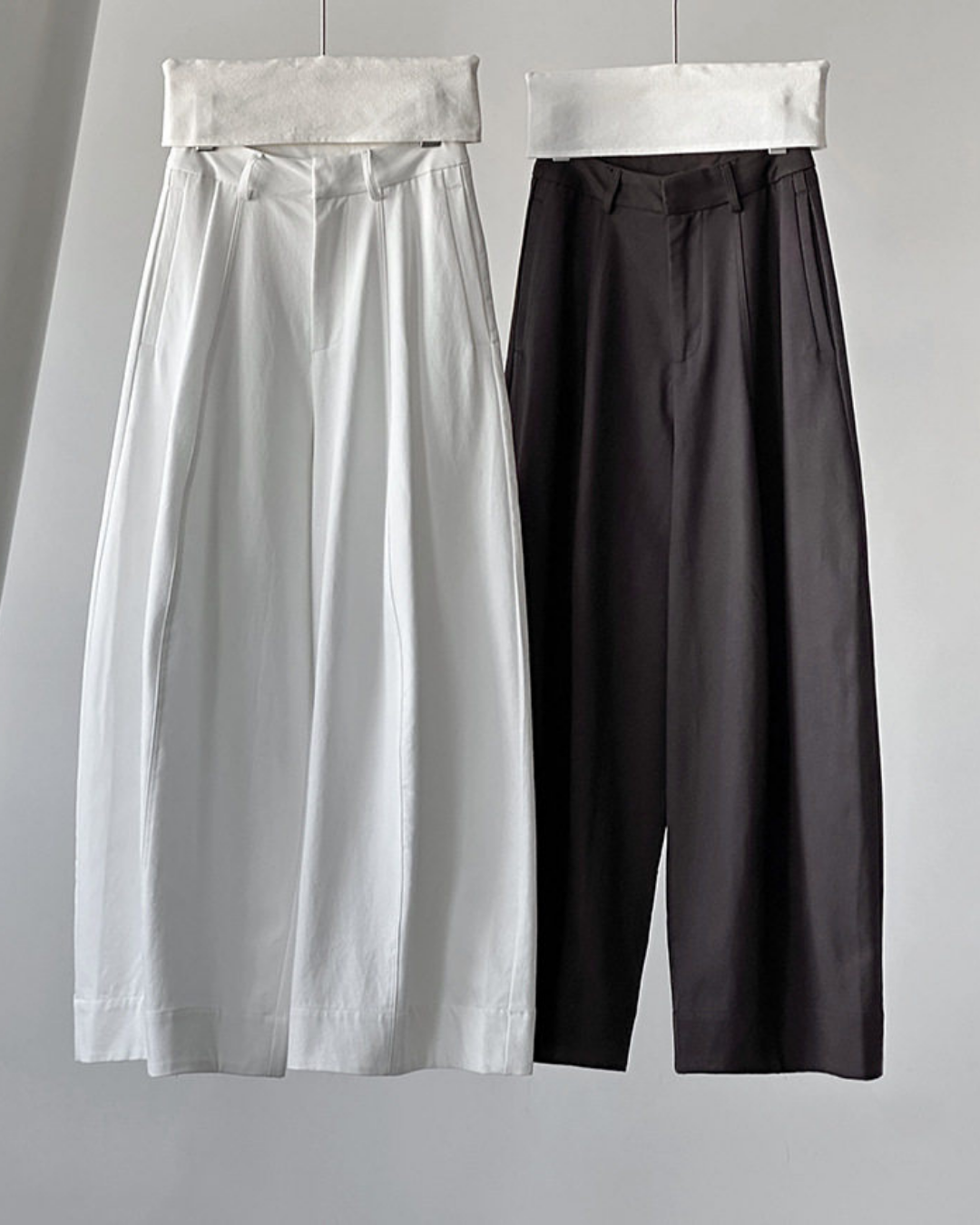 balloon curve wide leg pants 2color 【NINE7324】