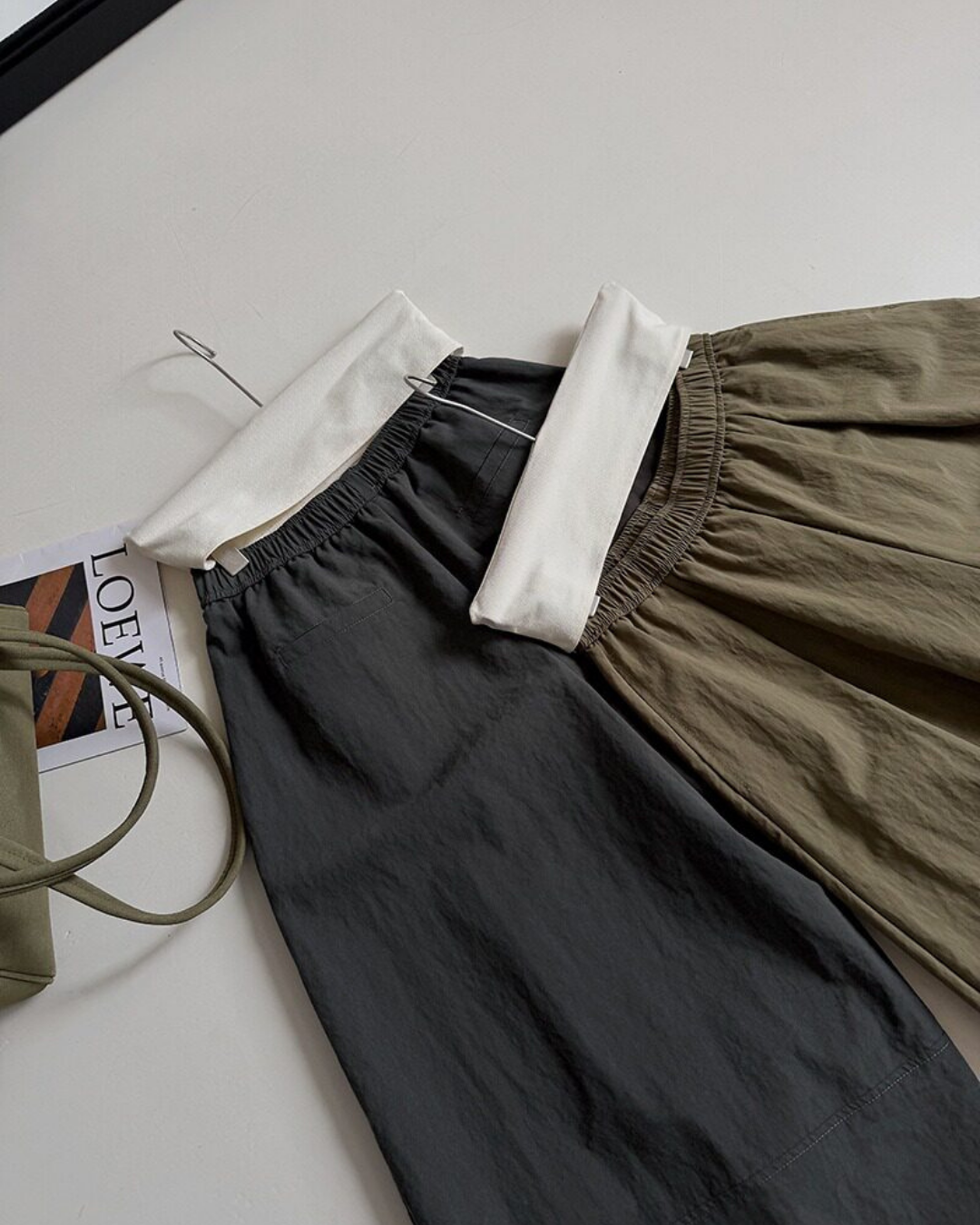 pleated seam balloon wide leg pants 3color 【NINE7323】