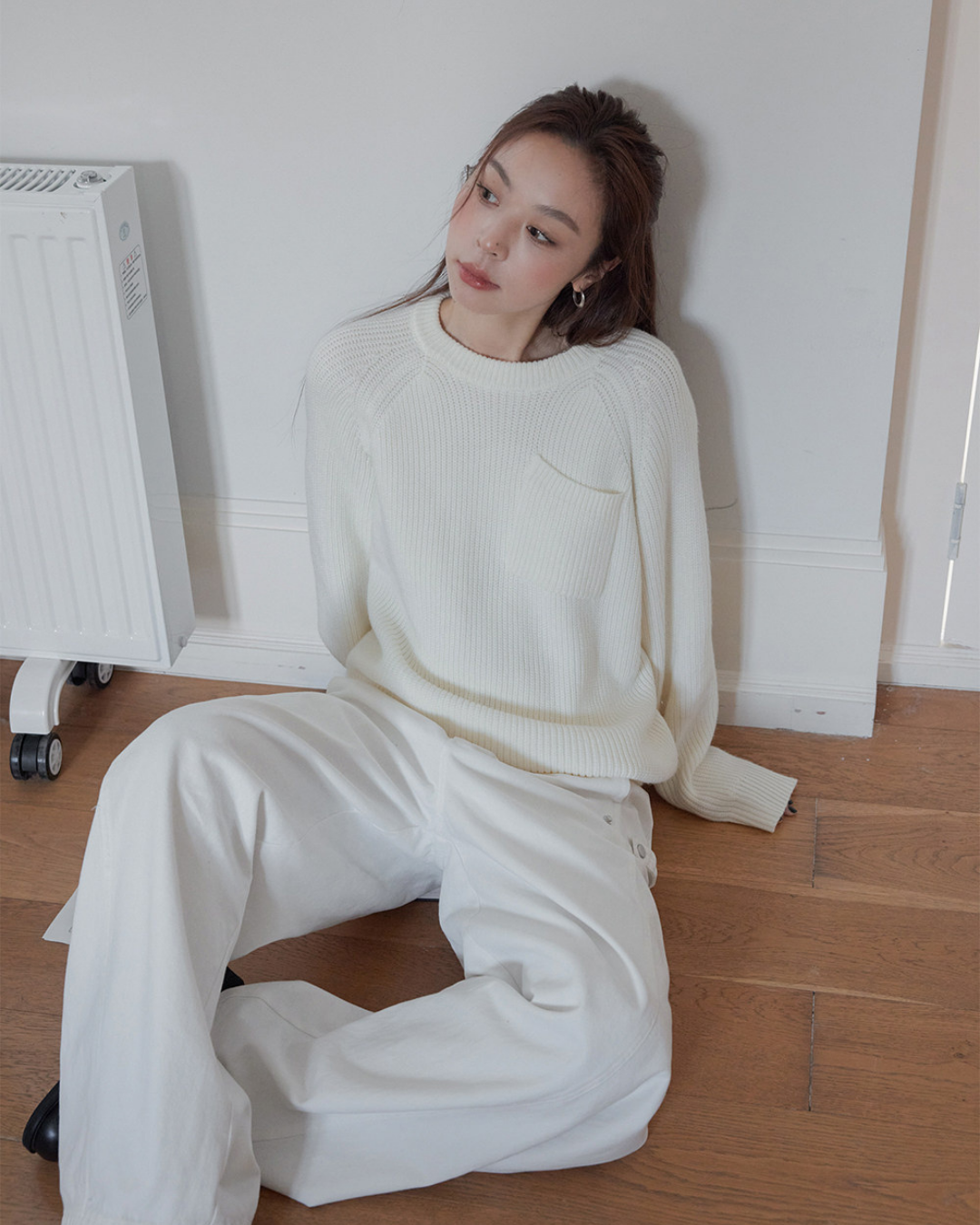 pocket detail loose knit sweater 3color 【NINE7283】