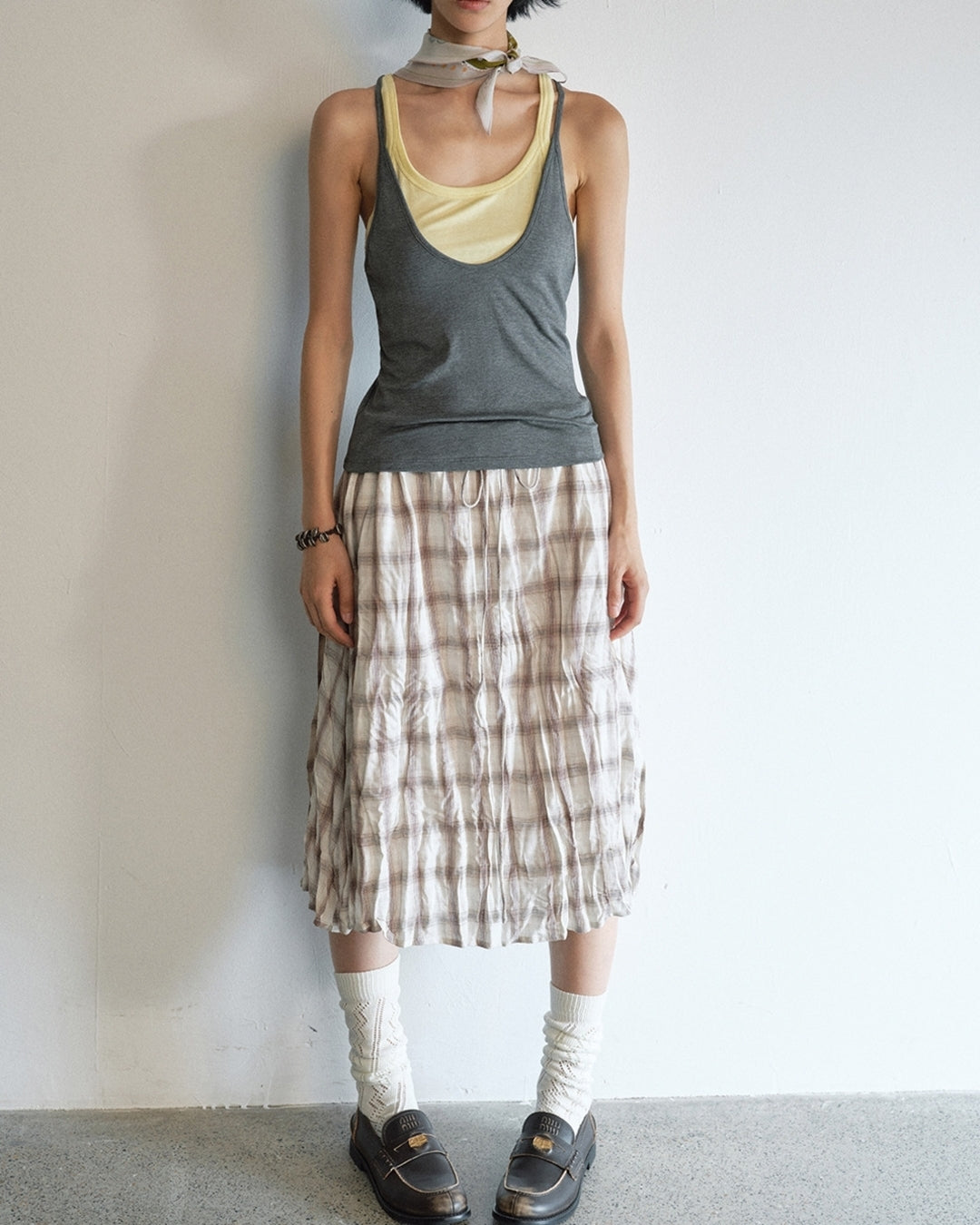 bicolor fake layered camisole 3color【NINE0205】