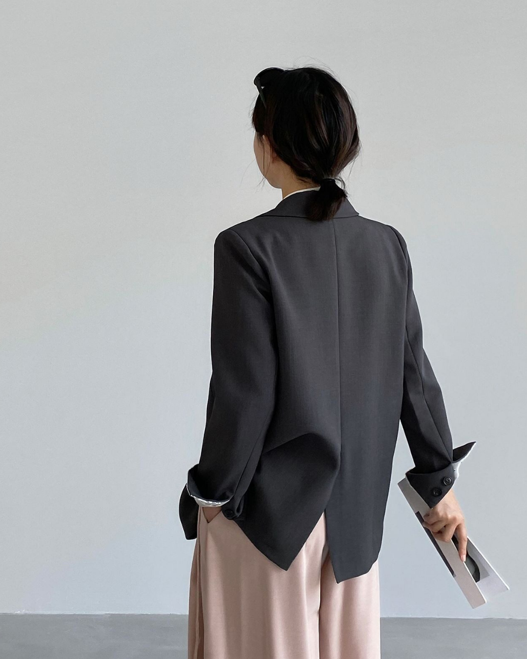 lace cuff double breasted tailored jacket 1color 【NINE7326】