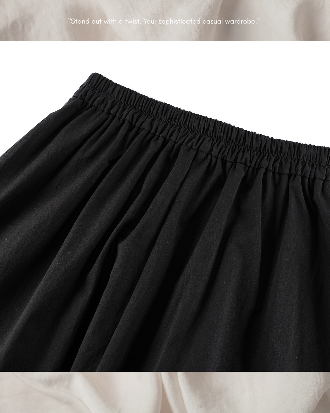 asymmetric flap button long flare skirt 3color 【NINE7308】