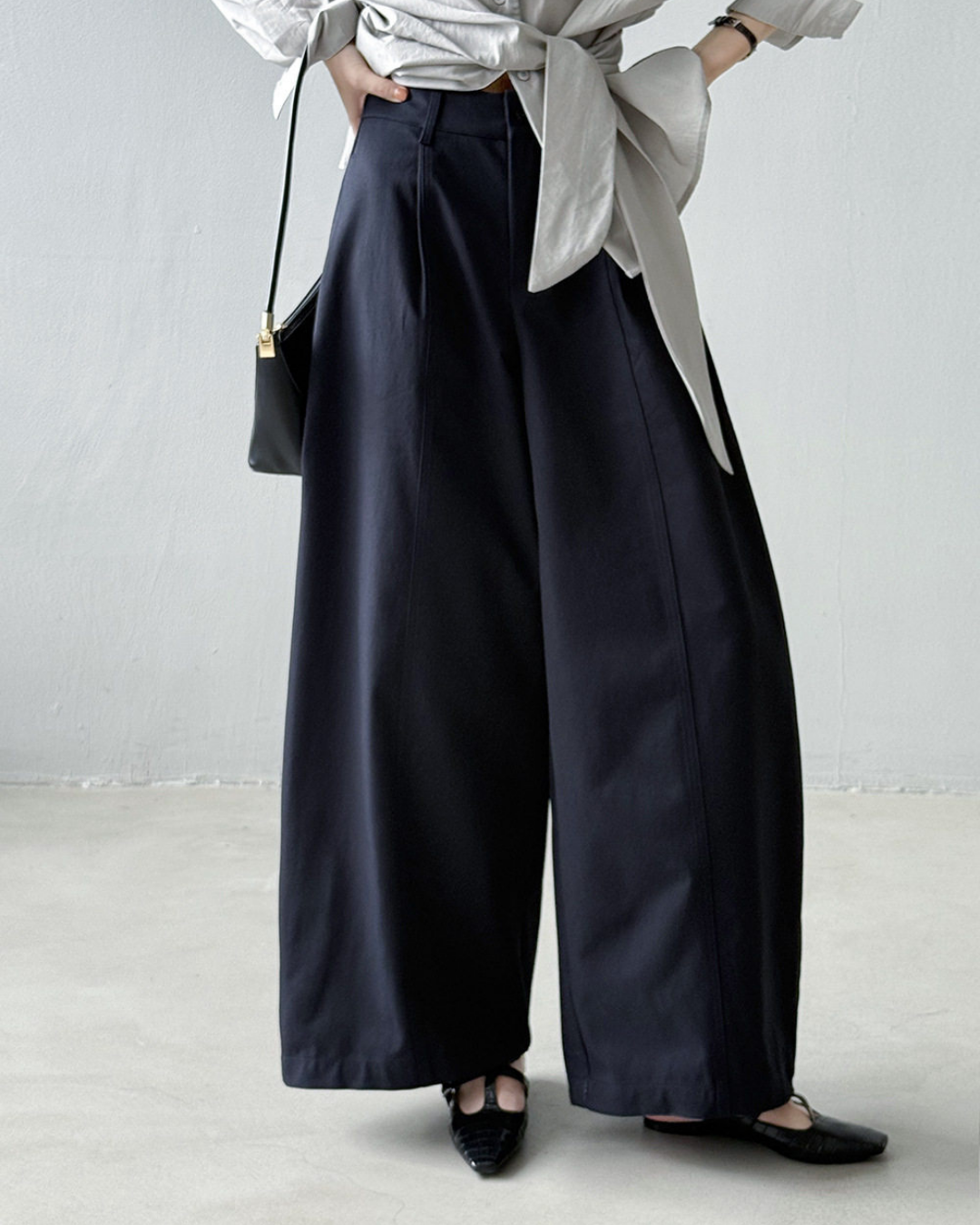 center seam wide leg pants 4color 【NINE7320】