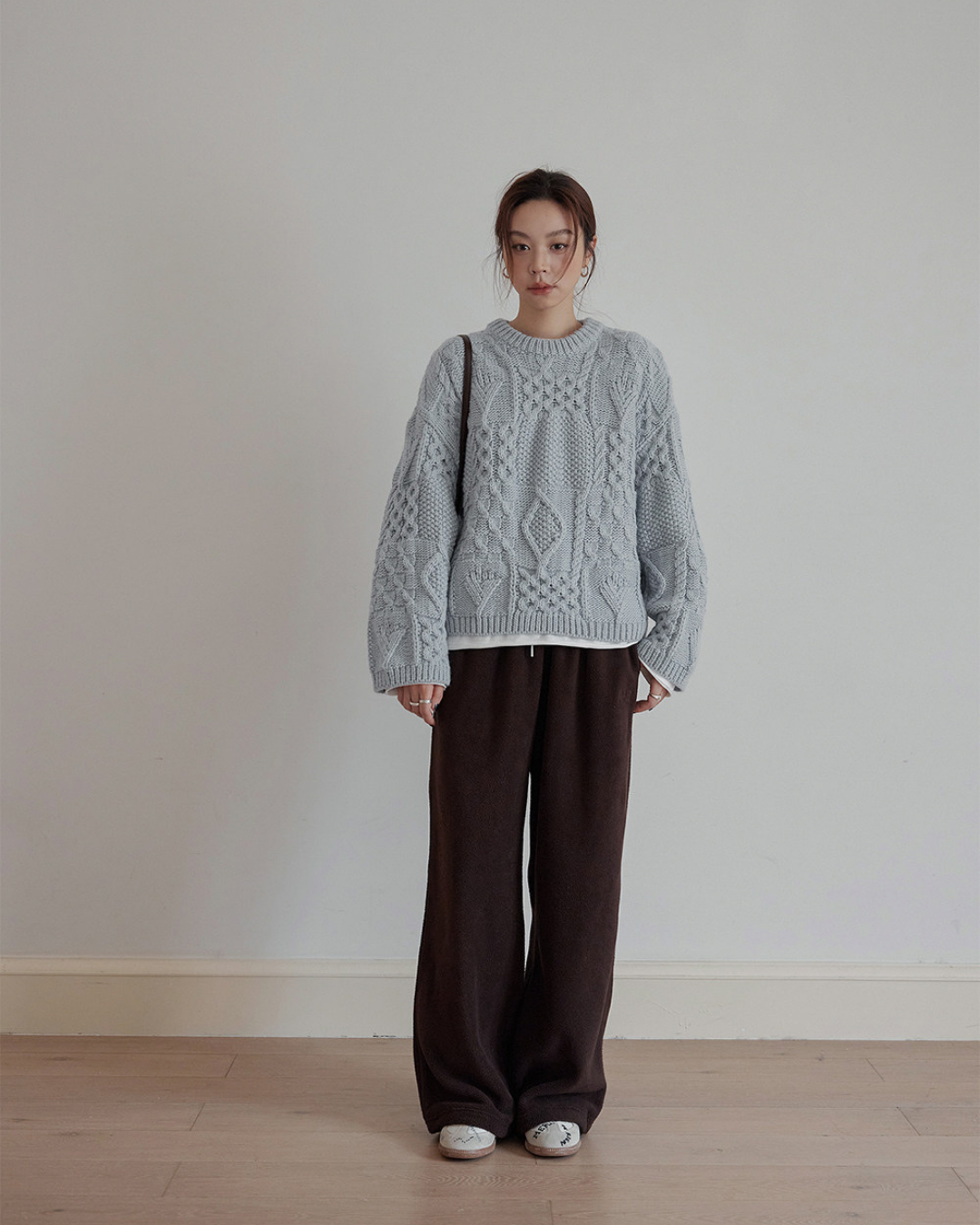 fleece wide leg sweatpants 2color 【NINE7275】