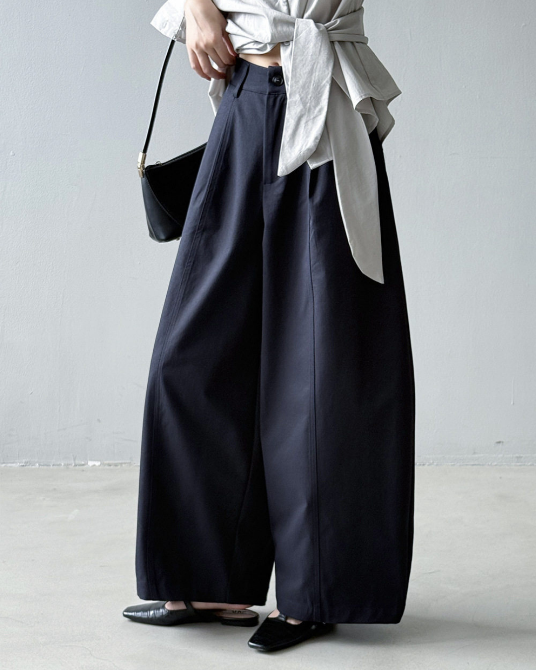 center seam wide leg pants 4color 【NINE7320】