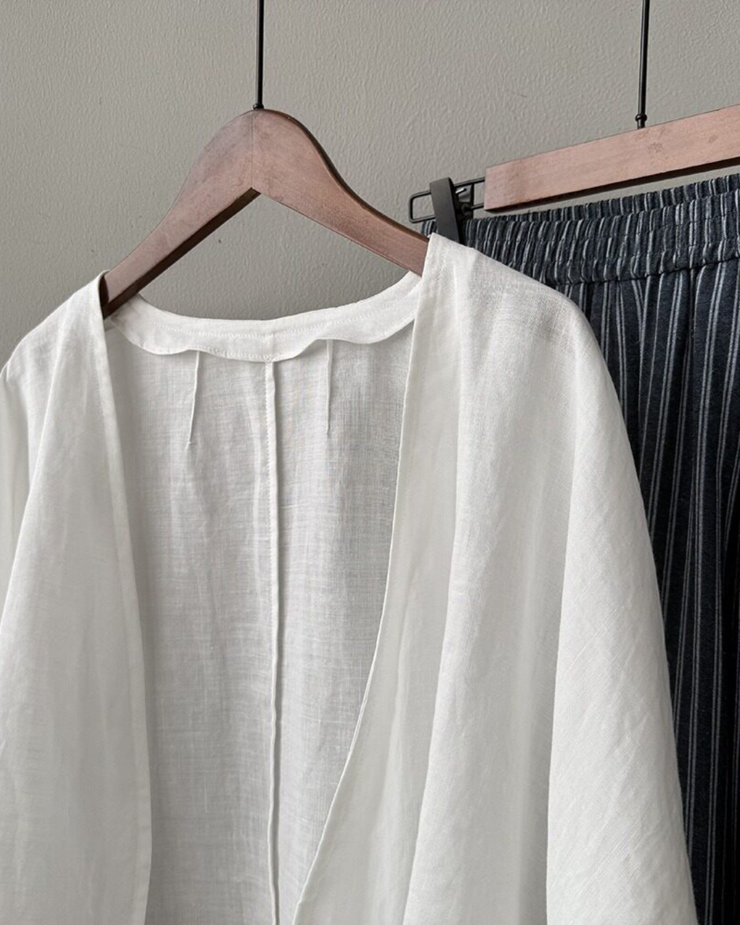 sheer open front loose cardigan 2color 【NINE7318】