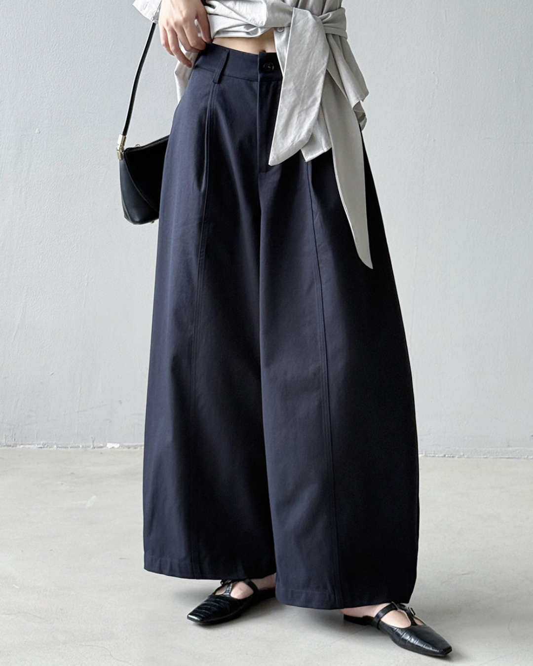 center seam wide leg pants 4color 【NINE7320】