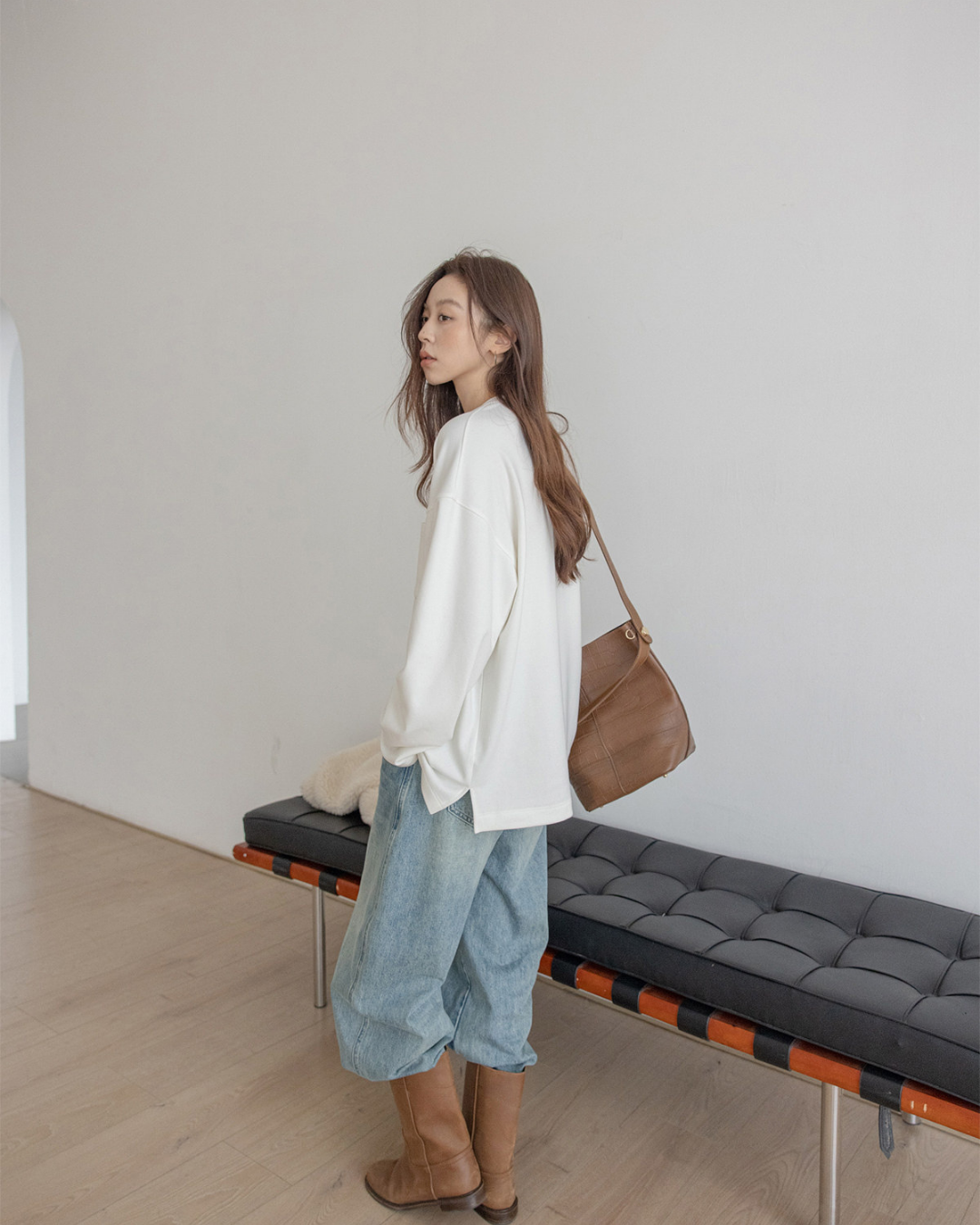 pocket tag long sleeve tshirt 1color 【NINE7301】