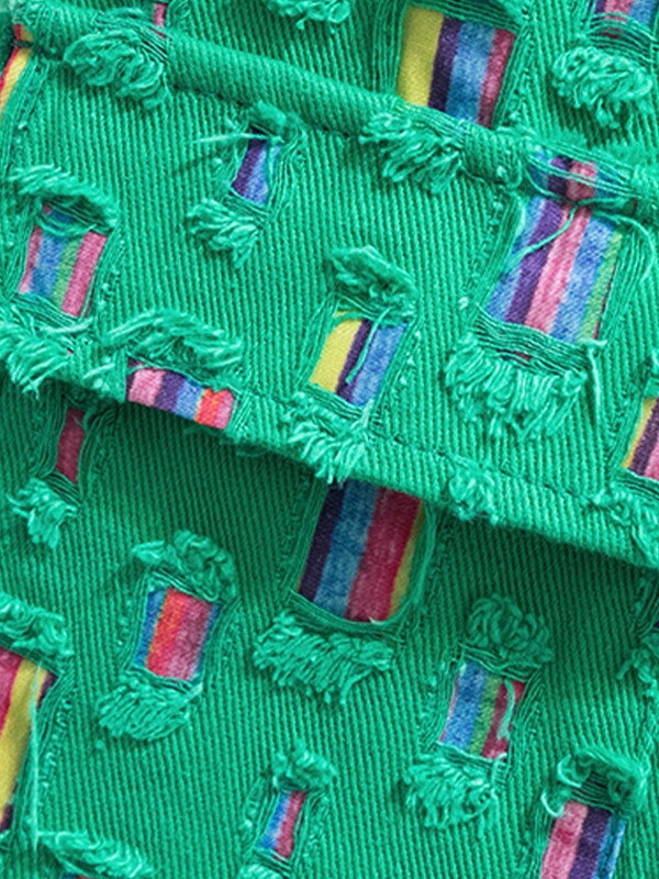 unique colorful rainbow short-pants 3color【NINE9044】