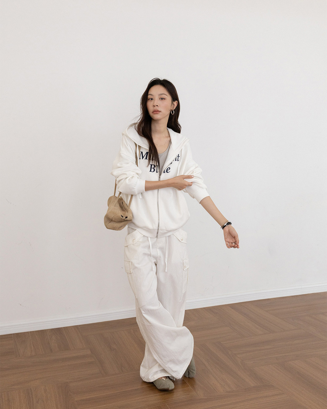 casual cargo wide leg pants 3color 【NINE7289】