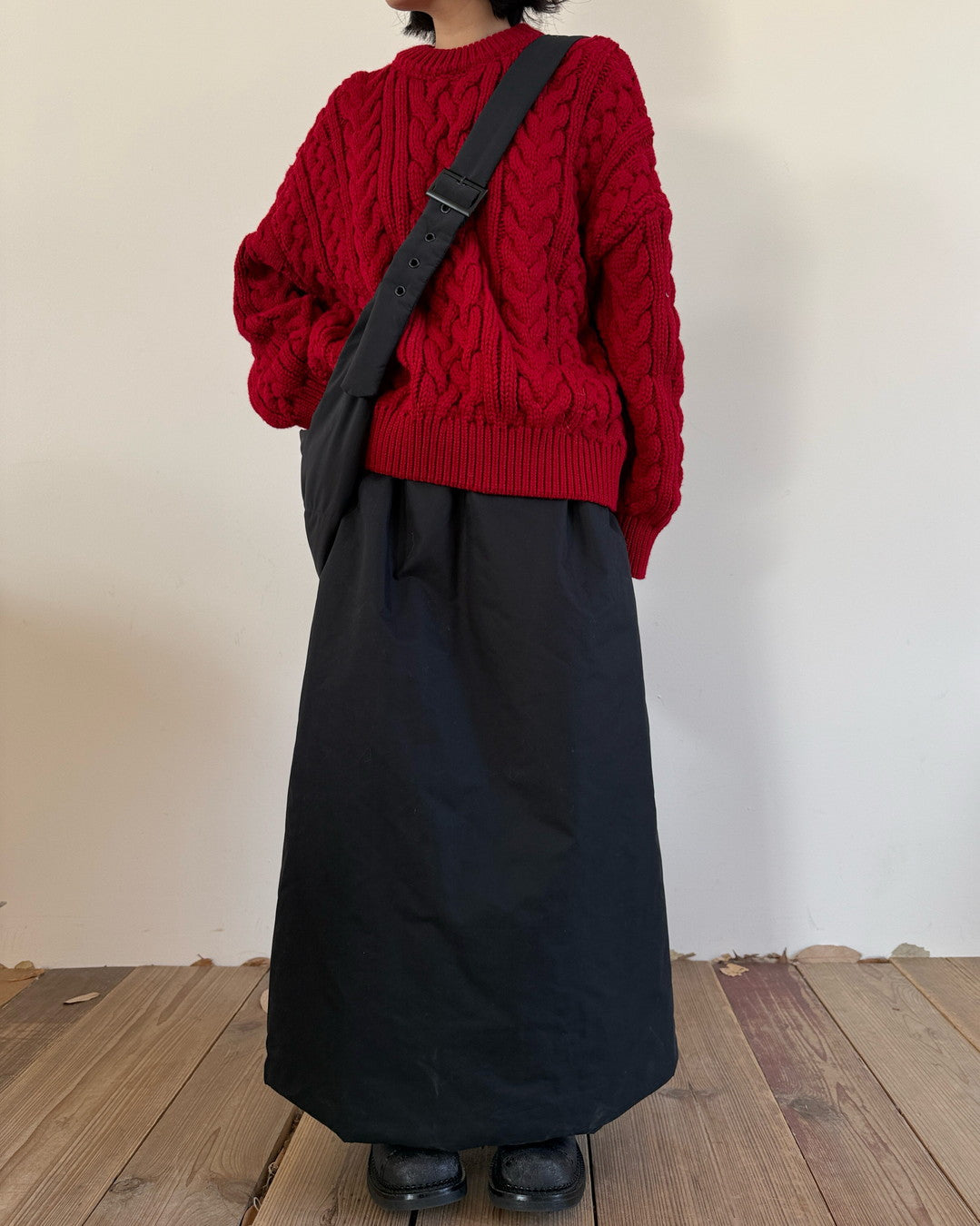 cable knit loose fit sweater 3color 【NINE7267】