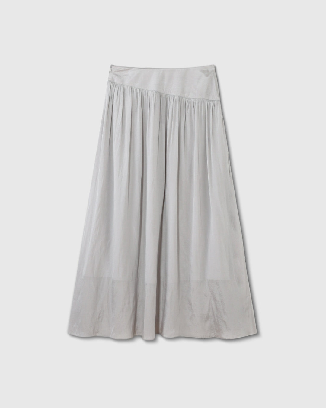 asymmetrical waist gathered skirt【NINE0347】