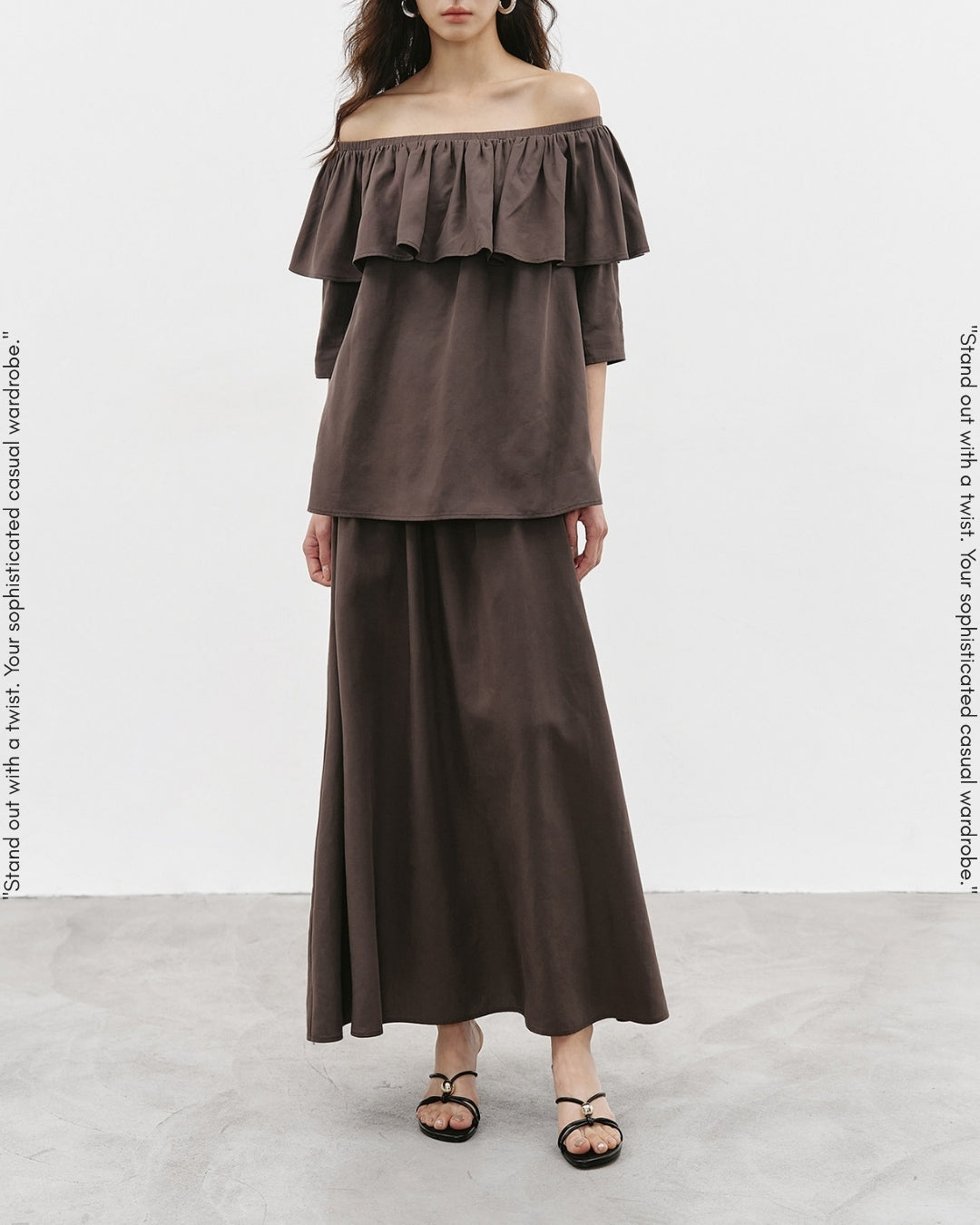 2-way frill blouse & skirt setup【NINE0352】