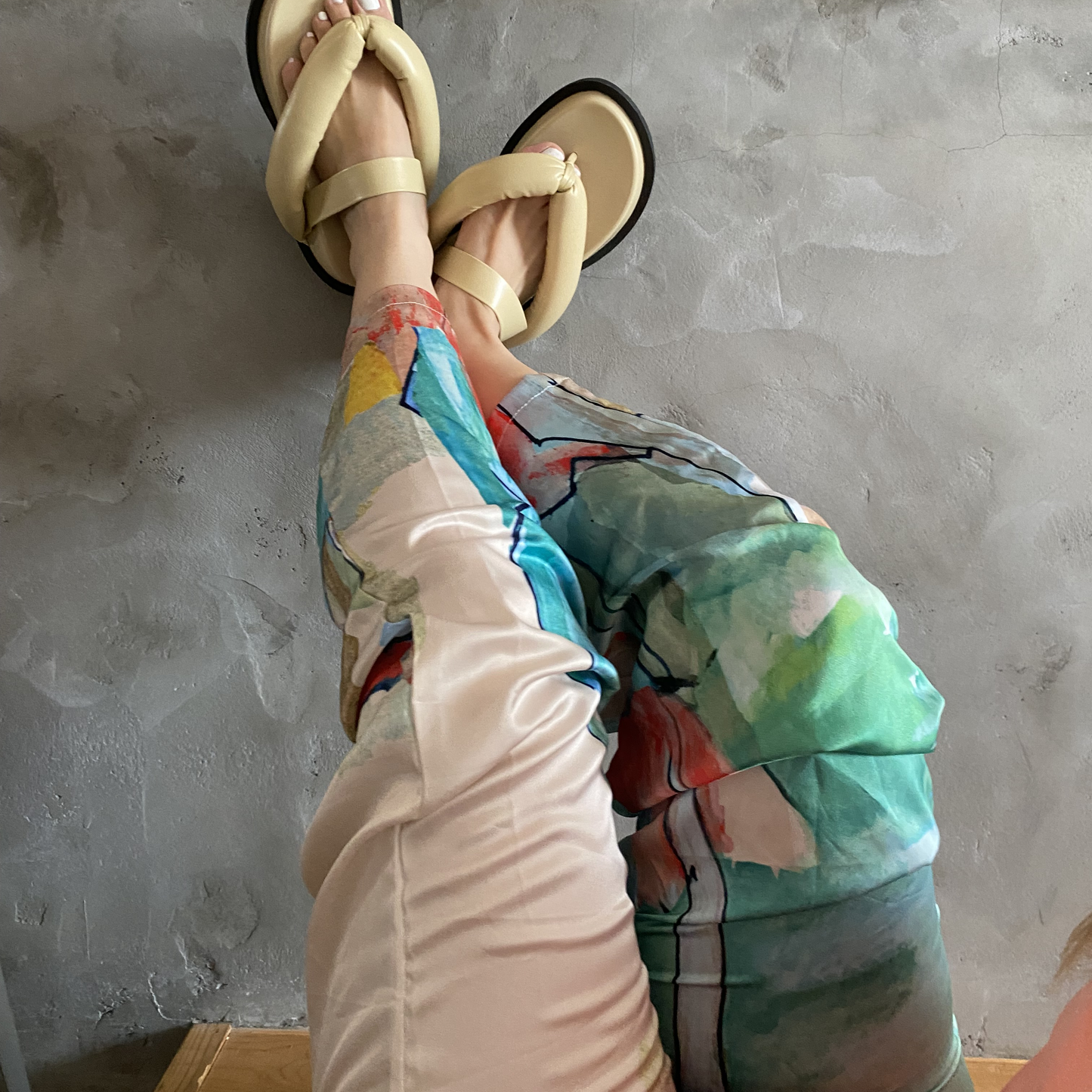 WATERCOLOR printing design pants【NINE4318】