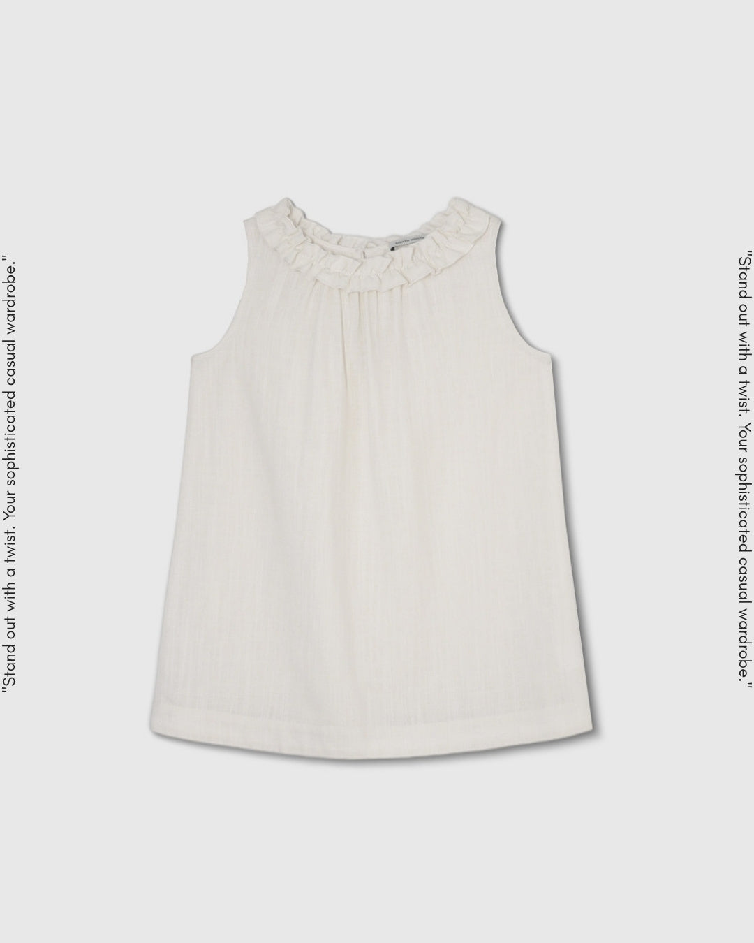frill-collar sleeveless blouse【NINE0337】