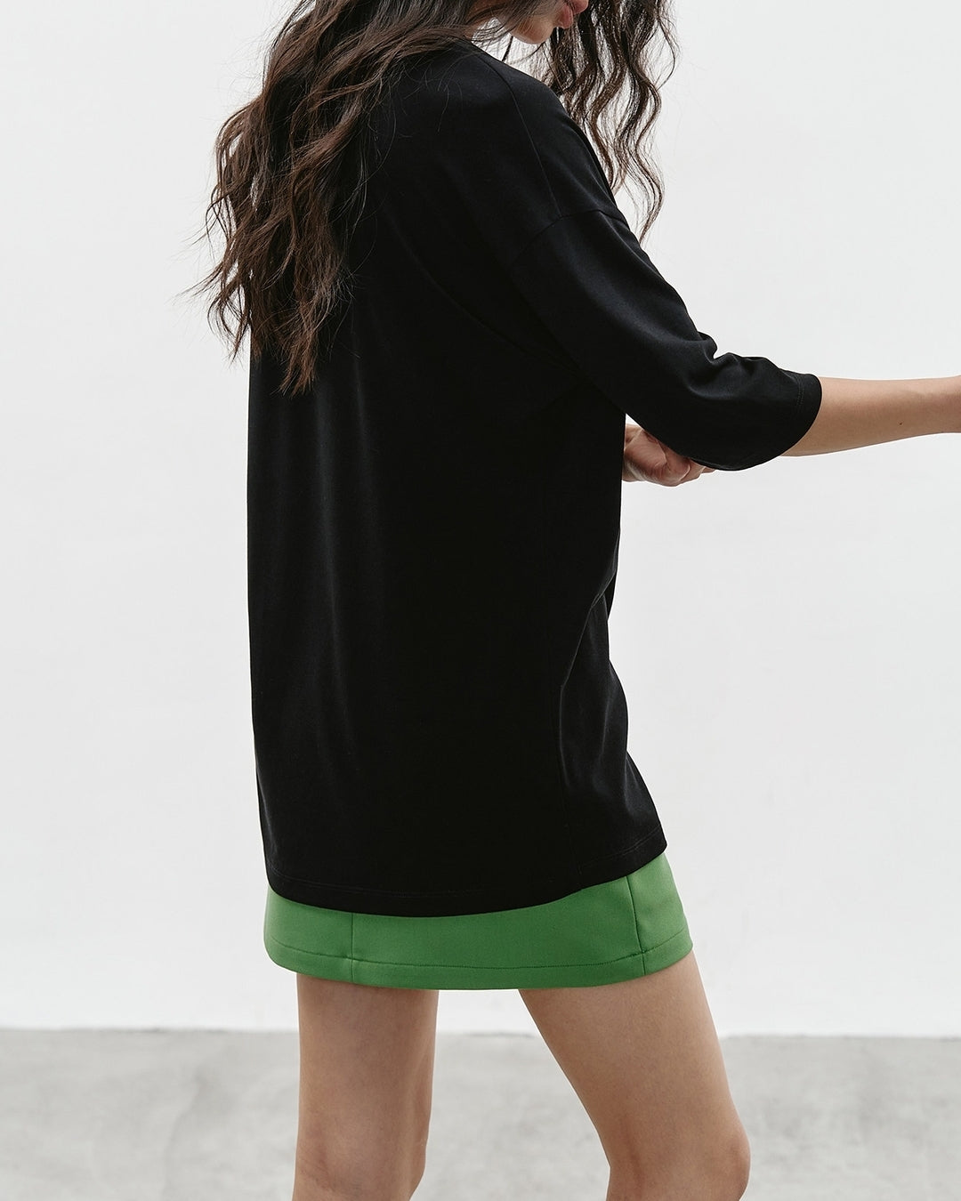 u-neck short sleeve t-shirt 2color【NINE0348】