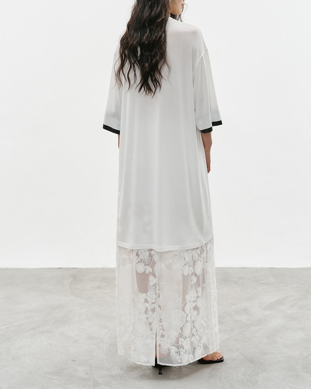 oversized two-tone t-shirt 2color【NINE0327】