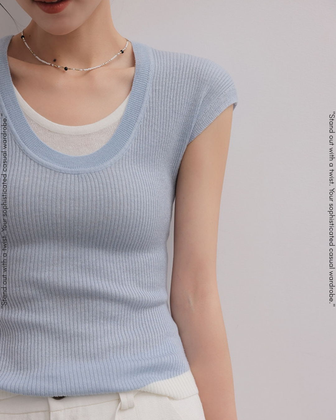 fake layered slim tops 3color【NINE0217】