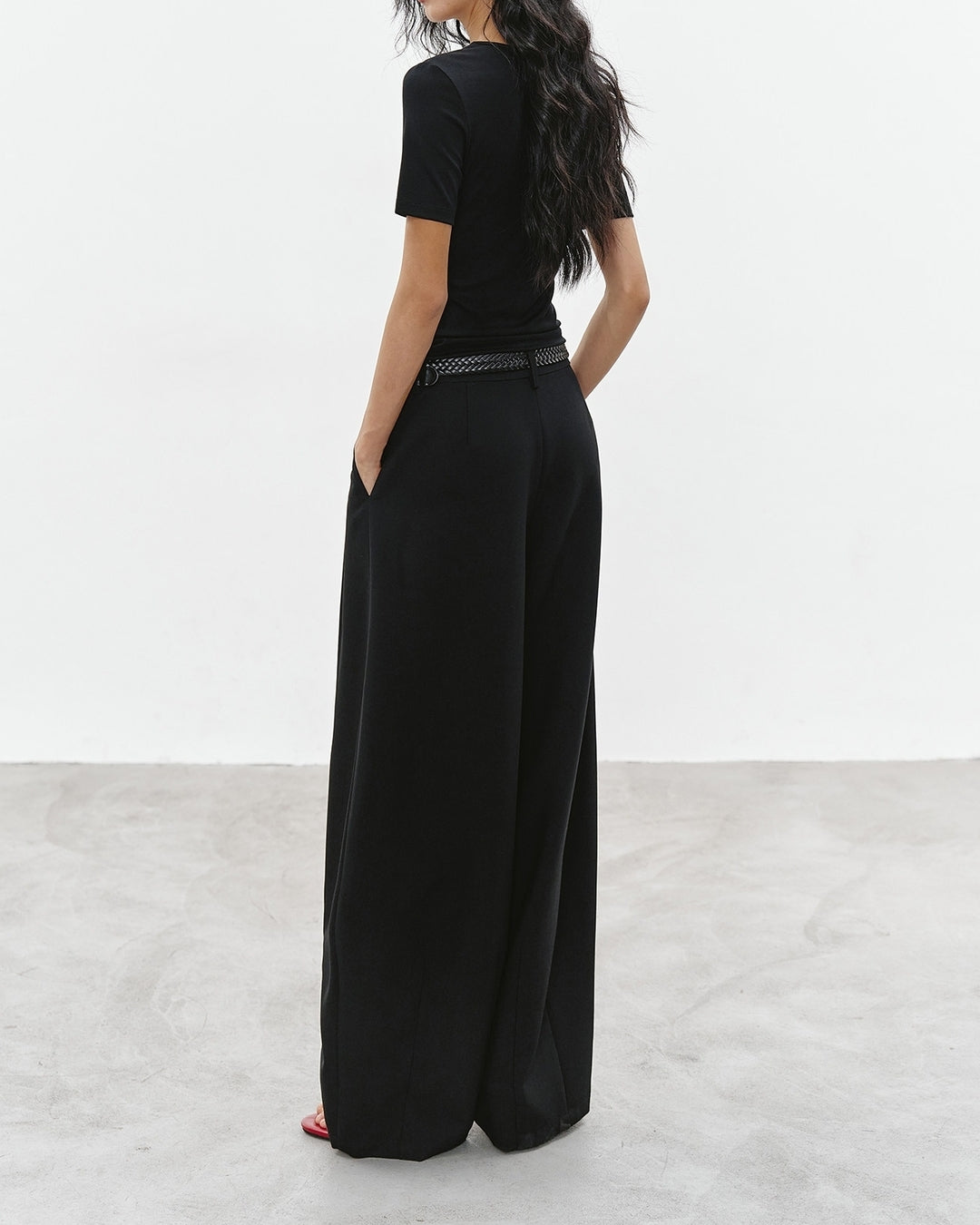 cut-out asymmetrical t-shirt 2color【NINE0310】