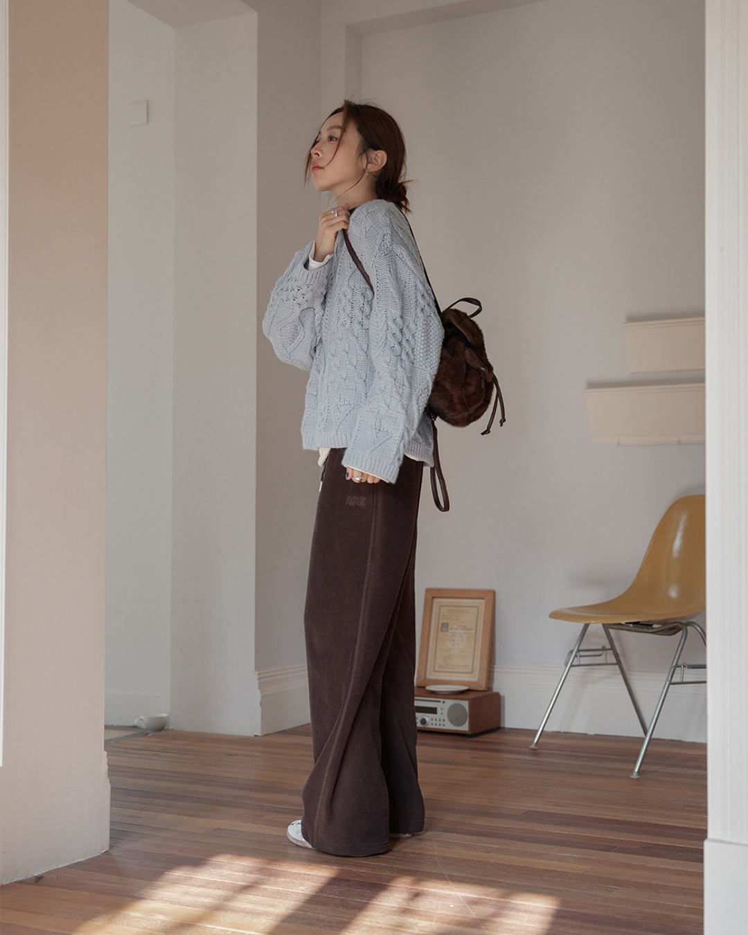 fleece wide leg sweatpants 2color 【NINE7275】