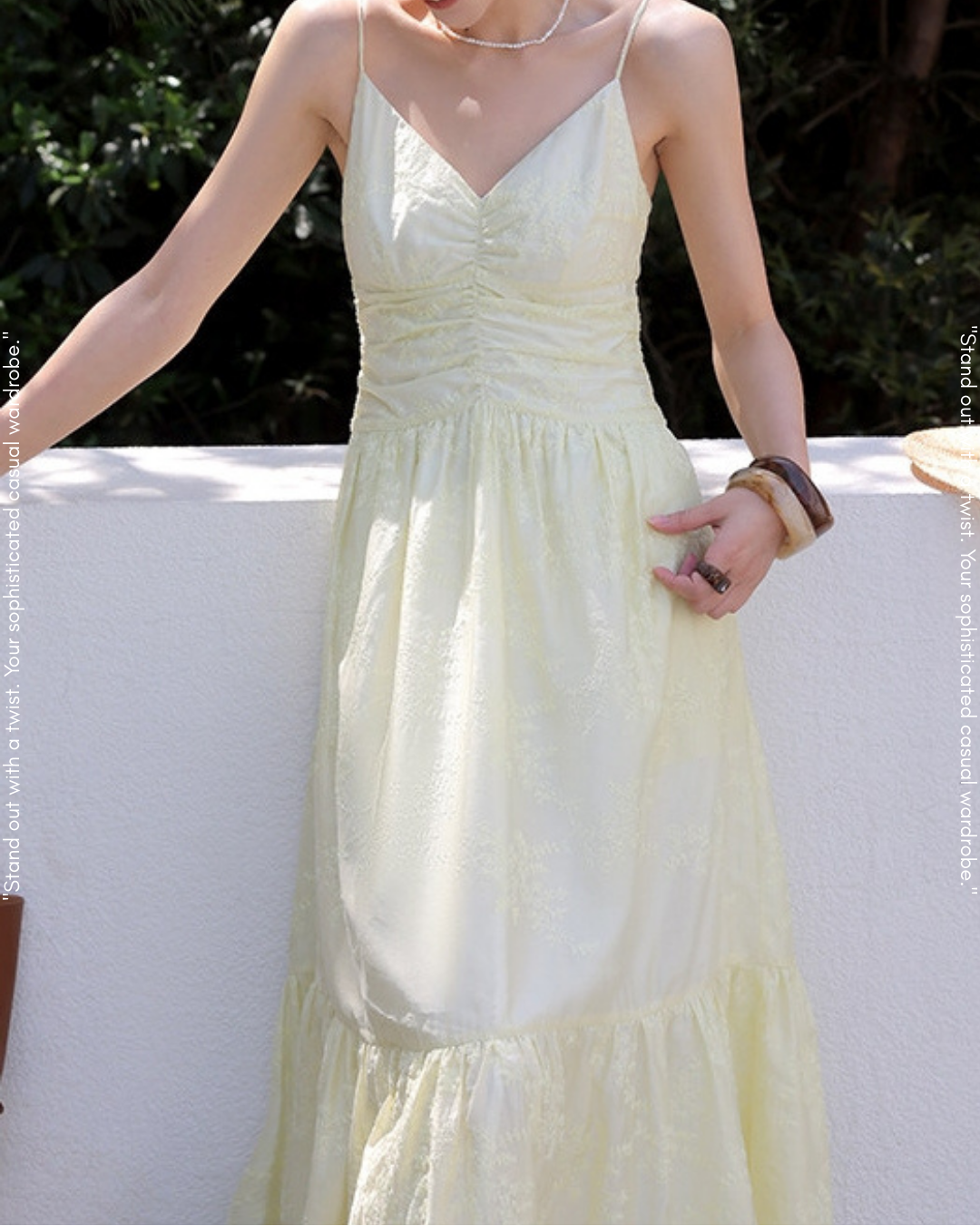 front gathered tiered one-piece【NINE0215】
