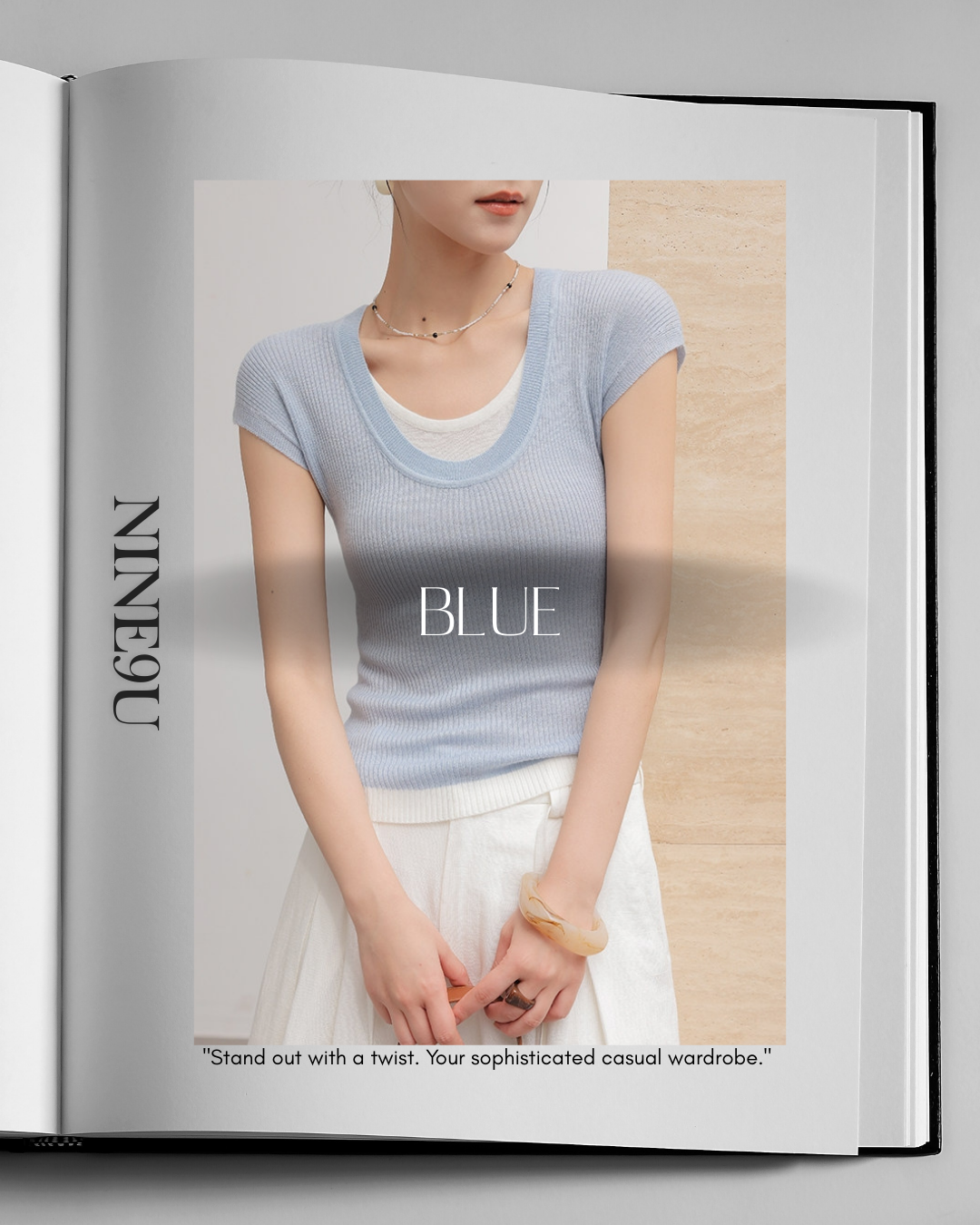 fake layered slim tops 3color【NINE0217】
