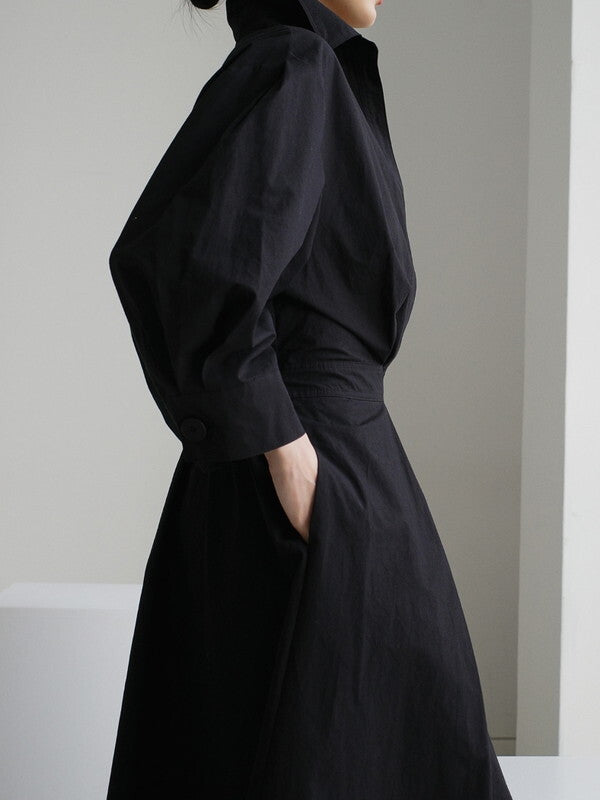 flare classy neat long-one-piece 2color【NINE7501】