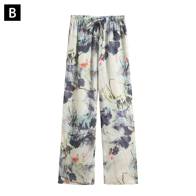 WATERCOLOR printing design pants【NINE4318】