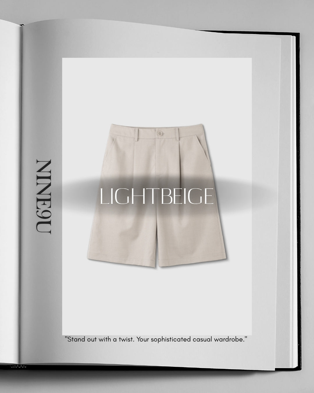 basic tuck half pants 2color【NINE0358】