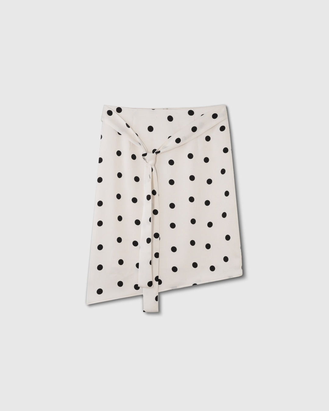 asymmetrical dot pattern ribbon skirt【NINE0345】