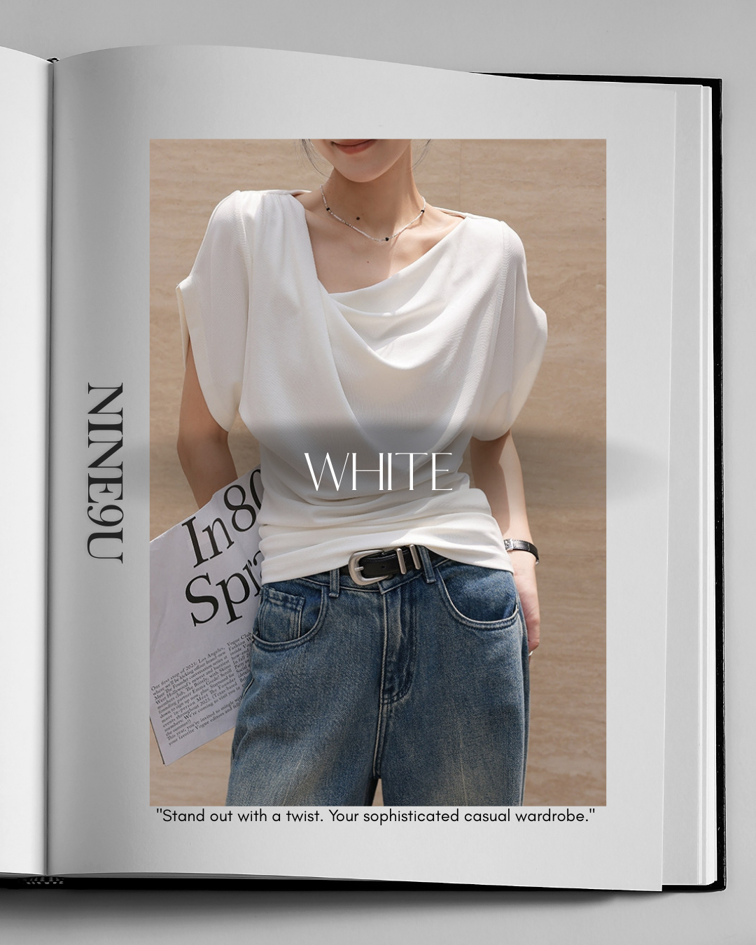 shaped drape tops 2color【NINE0213】
