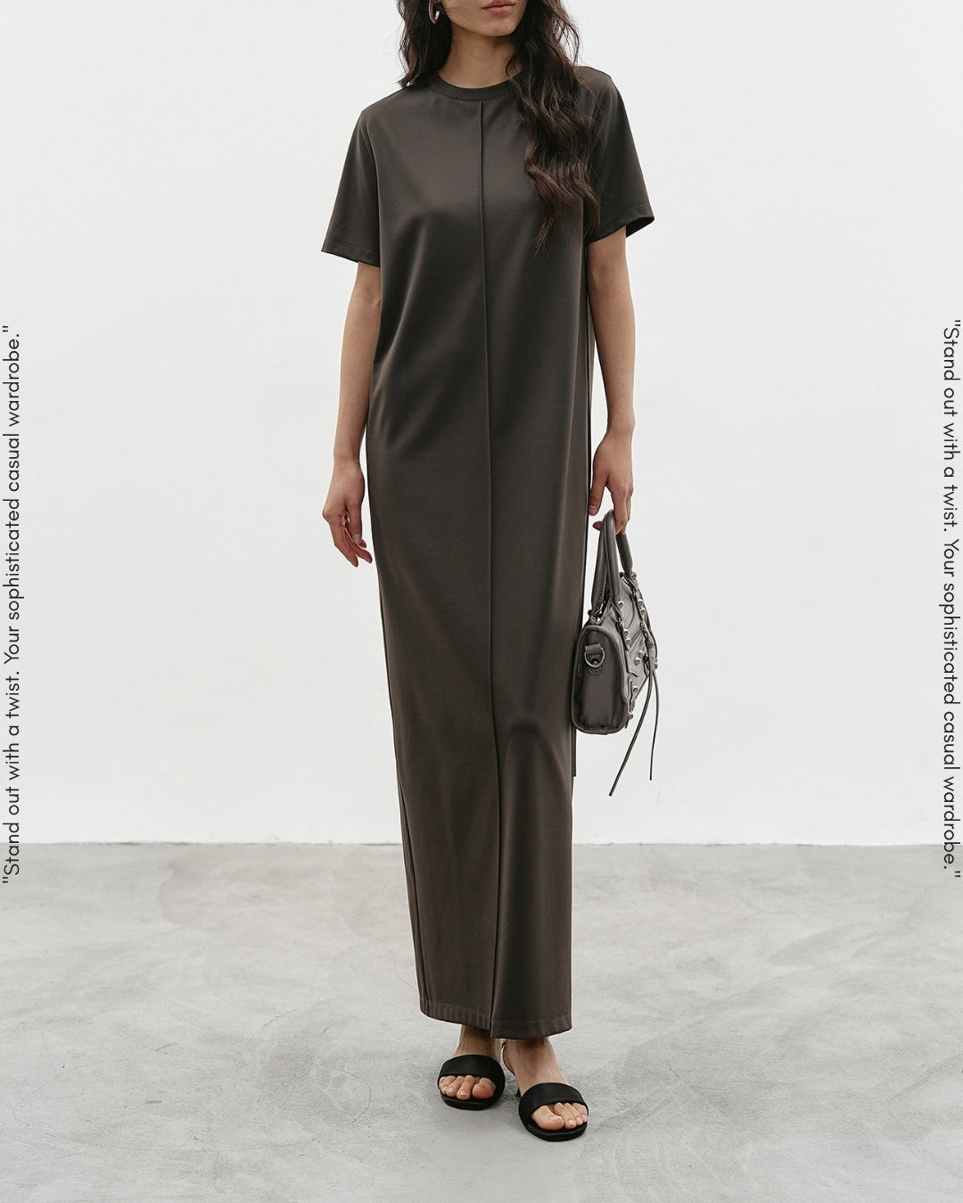 center line back slit one-piece【NINE0344】