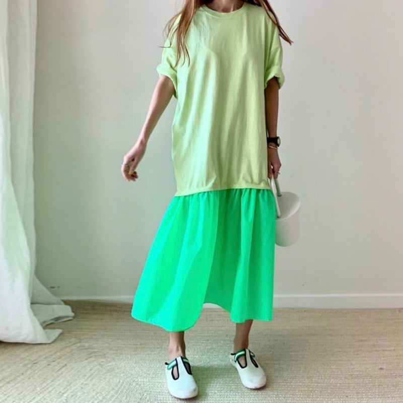 T-SHIRT type long dress【NINE0733】