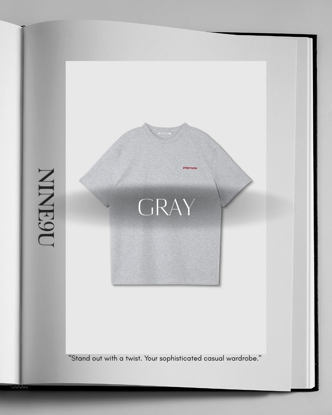 mini print basic t-shirt 2color【NINE0351】