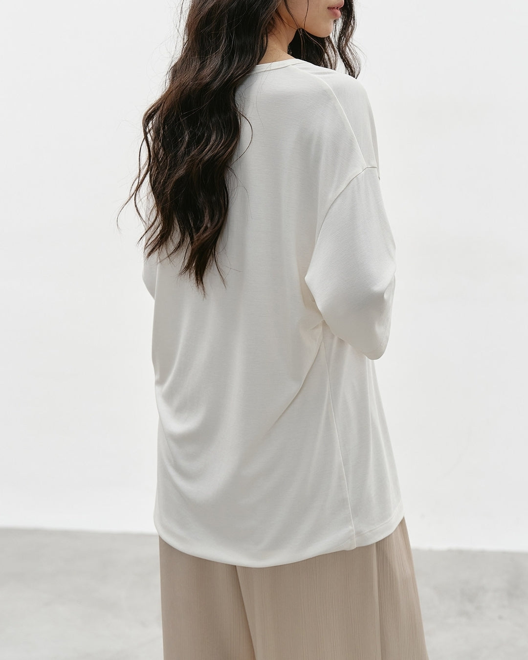 u-neck short sleeve t-shirt 2color【NINE0348】