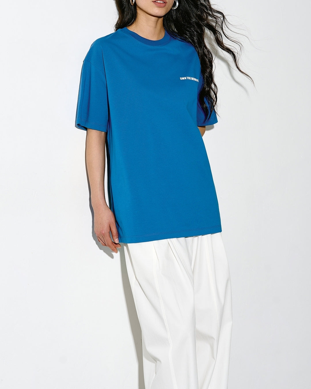 mini print oversized t-shirt 2color【NINE0349】