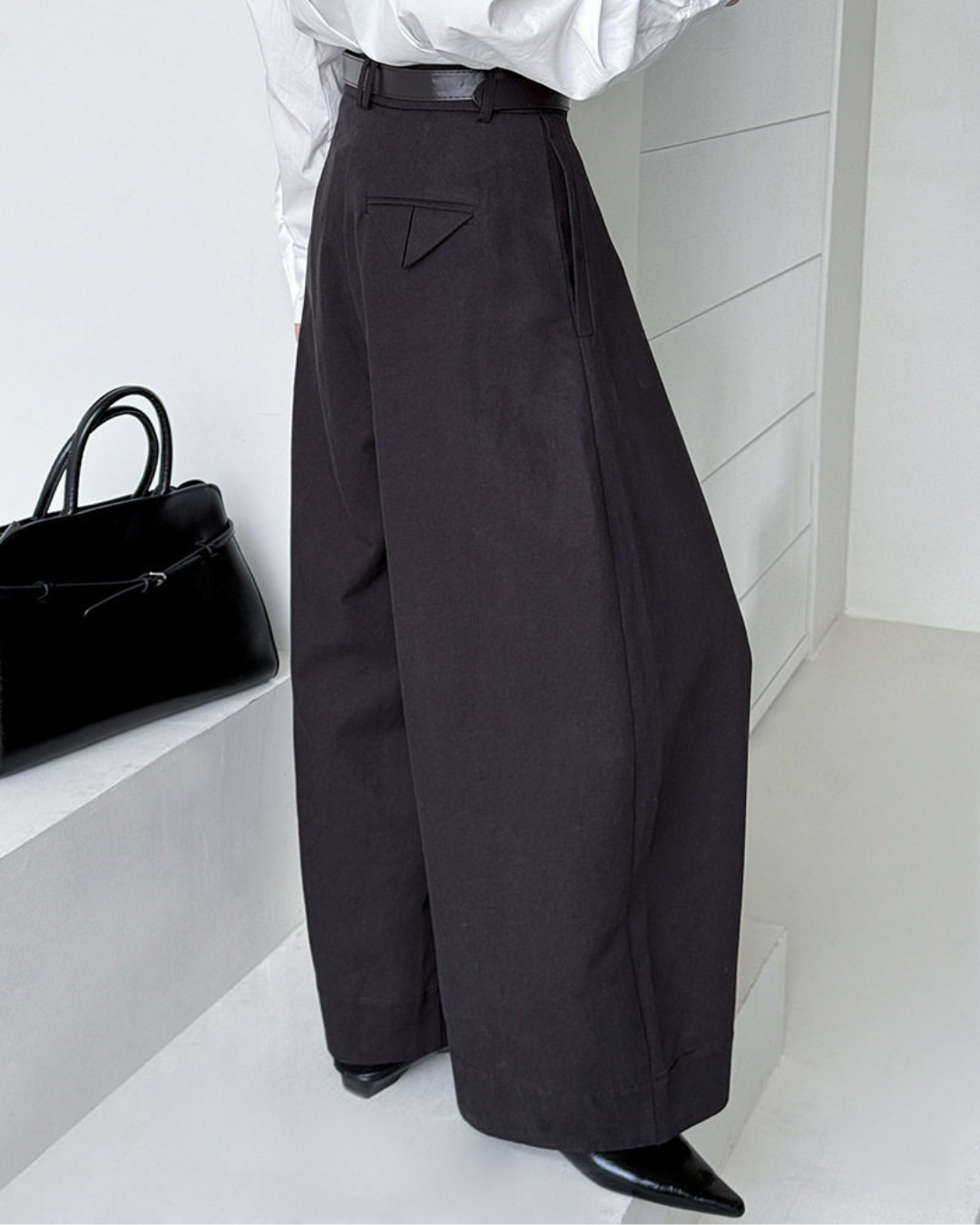 balloon curve wide leg pants 2color 【NINE7324】
