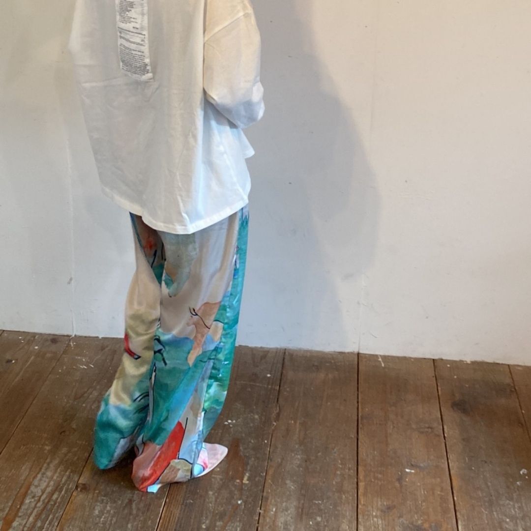 WATERCOLOR printing design pants【NINE4318】