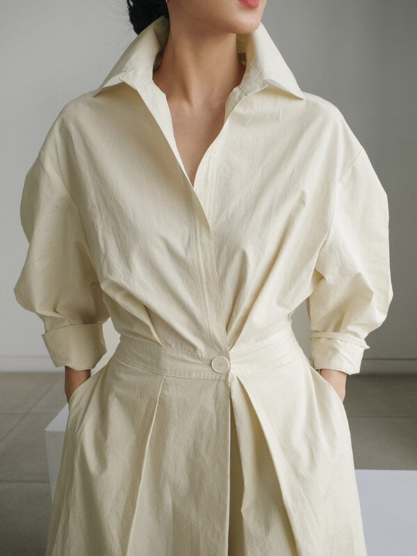 flare classy neat long-one-piece 2color【NINE7501】