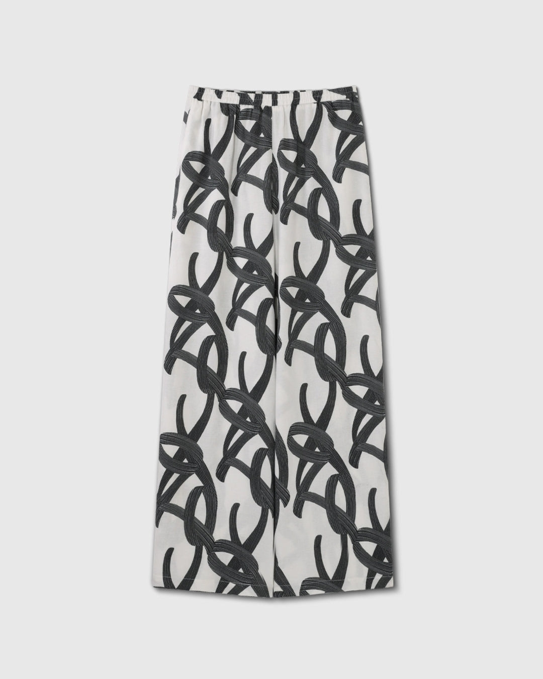 geometric print wide-leg pants【NINE0342】