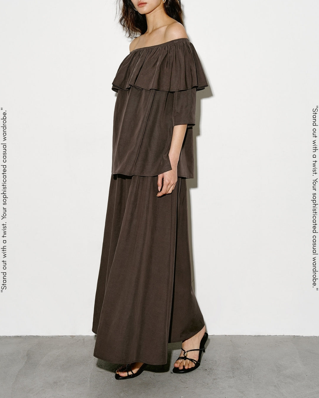 2-way frill blouse & skirt setup【NINE0352】