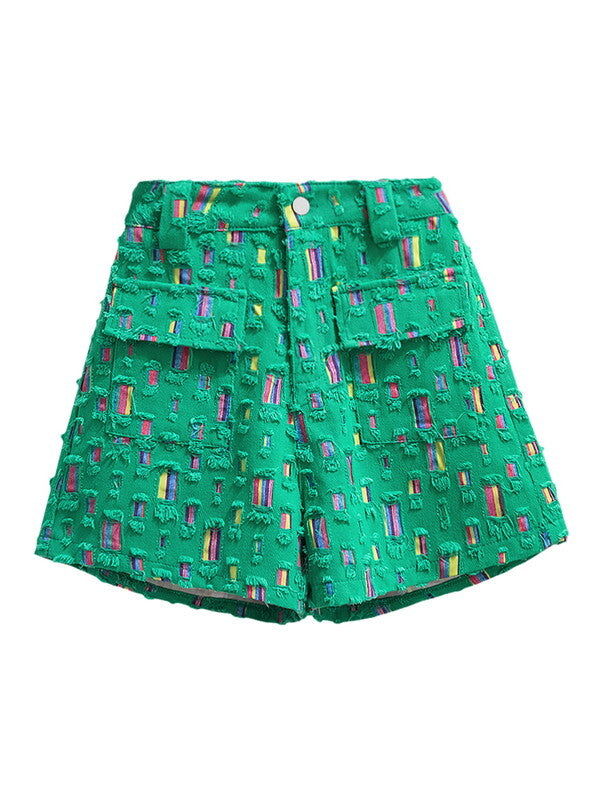 unique colorful rainbow short-pants 3color【NINE9044】